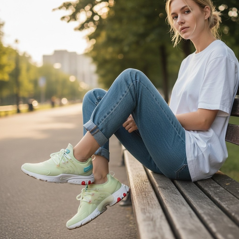 Nike React Presto Barely Volt Blue Gaze Sneakers CK4538-700 Womens 7
